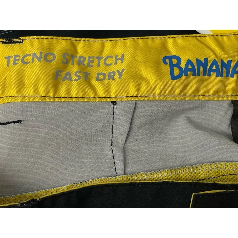 Banana Boat Men's Swimming Shorts UPF 50+ Size L Blue/Black‎ Striped